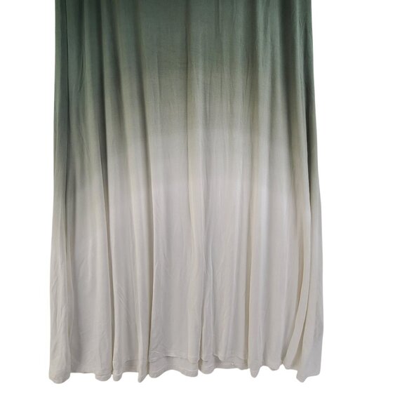 NEW LuLaRoe 3XL Green to White Ombré Slinky Rayon Fabric Maxi Skirt Dress - Picture 2 of 10